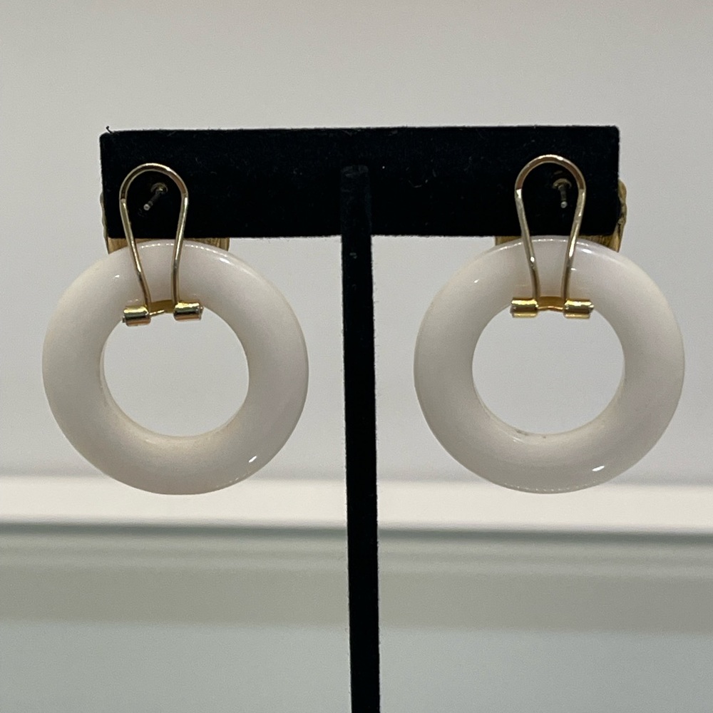 Lion Leo Earrings with White Knocker 💕 - Picture 3 of 5